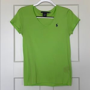 Ralph Lauren Sport V-Neck: Lime